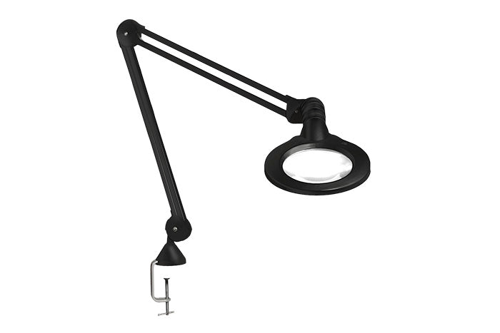 Luxo KFM LED ESD Magnifier, 3-Diopter, 45 inch, Black