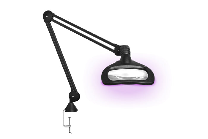 Luxo WAVE LED-ESD UV Magnifier, 3.5-Diopter, 45 inch, Black