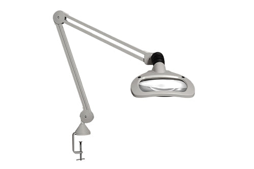 Luxo WAVE LED Magnifier, 3.5-Diopter, 45 inch, Light Grey