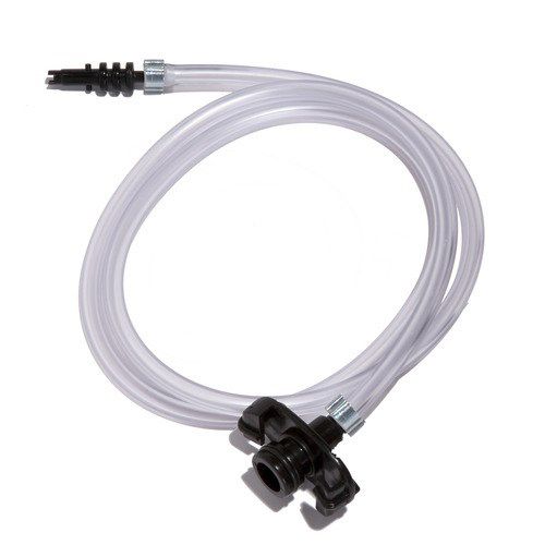10 cc Standard Syringe Adapter w/ 3 ft. 1/4" OD Tubing - Black Barb-25PK