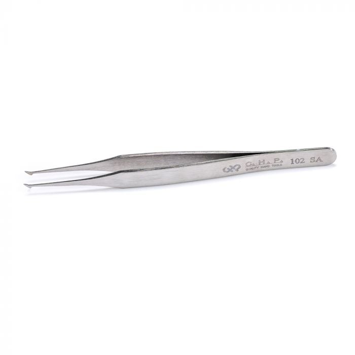 CHP 102-SA Flat Tip Tweezers