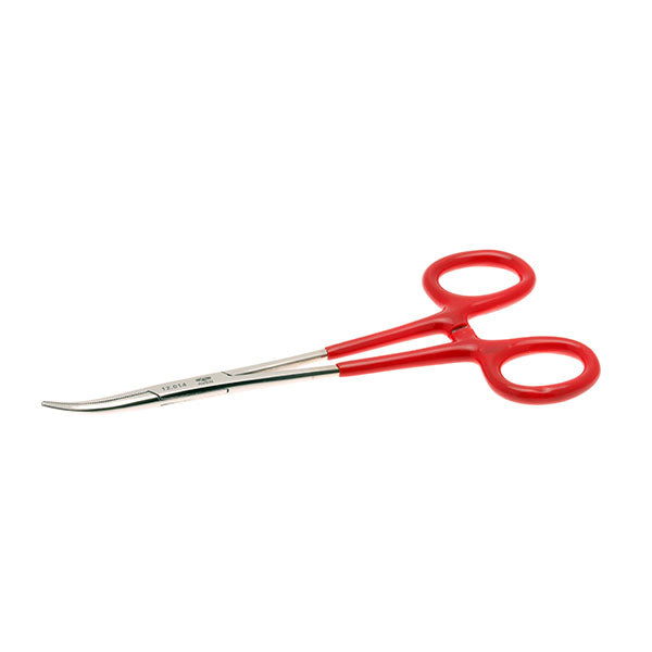 Hemostat - Curved | 6in w/Plastic Coated Handle