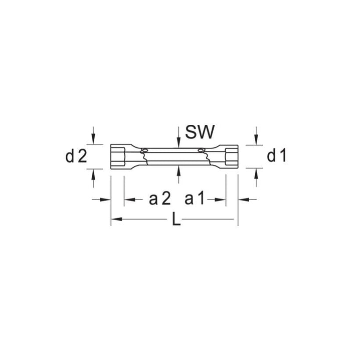 Gedore 6525200 Tubular Box Spanner 8x9 mm