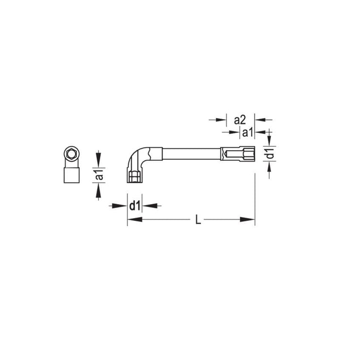 Gedore 1436856 Double Ended Socket Wrench 13 mm
