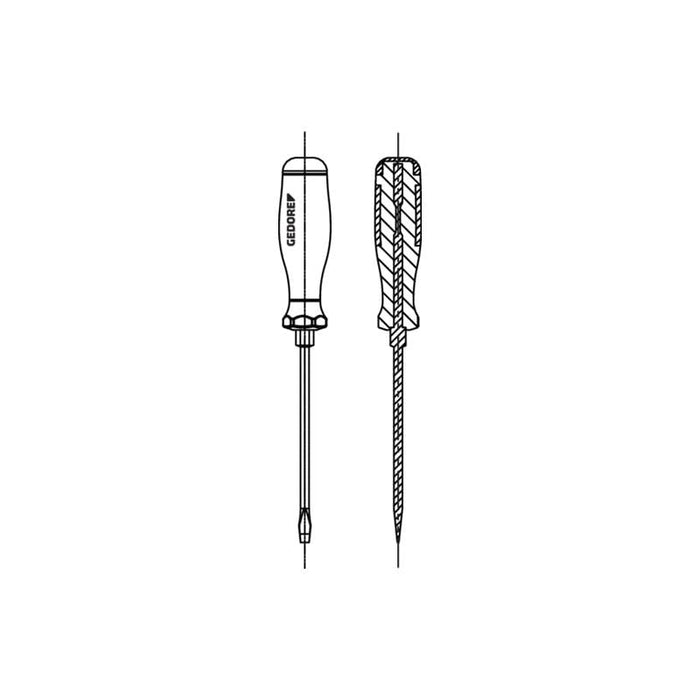 Gedore 1845233 3C-Screwdriver with striking cap 6.5 mm