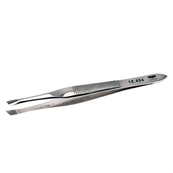 Aven Mini Blunt Tweezers with Angled Flat Tips 3-1/8 inches