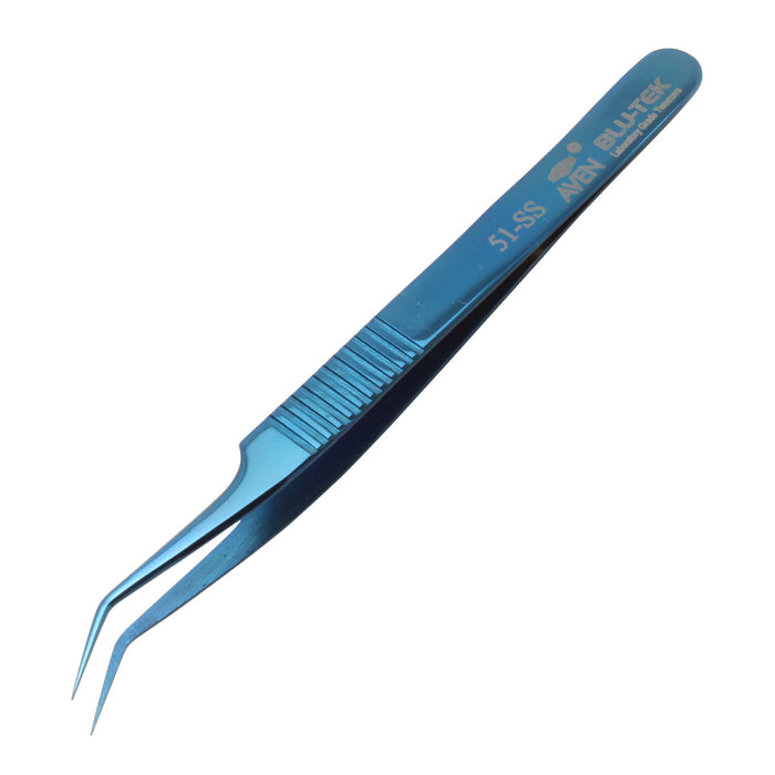 Blu-Tek Tweezers with Fine Angled Tips Style 51-SS