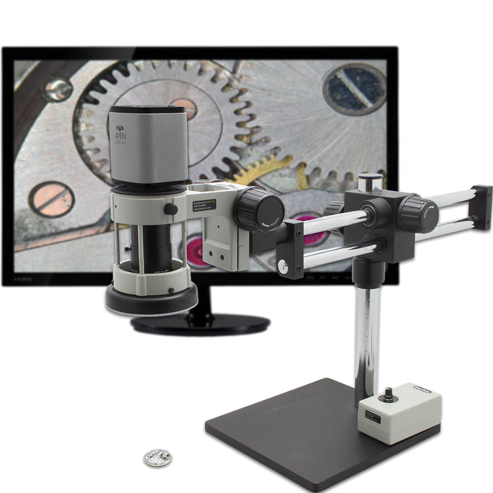 Digital Microscope Mighty Cam ES [7x-70x] Macro Lens with Double Arm Boom Stand