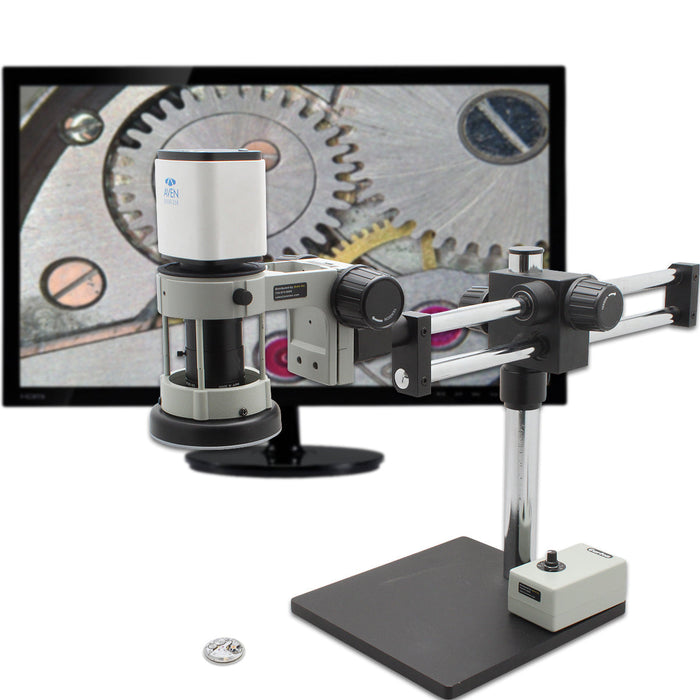 Digital Microscope Mighty Cam Pro [7x-70x] Macro Lens with Double Arm Boom Stand