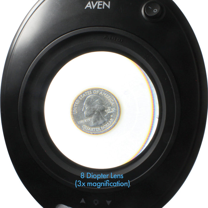 In-X® Magnifying Lamp 8 Diopter [3x] bundled with a 5 Diopter Lens  [2.25x]
