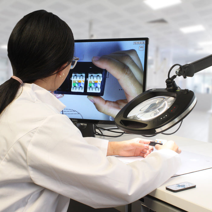 Inspector™ 5 Diopter [2.25x] Magnifying Lamp with HD Camera ESD Safe