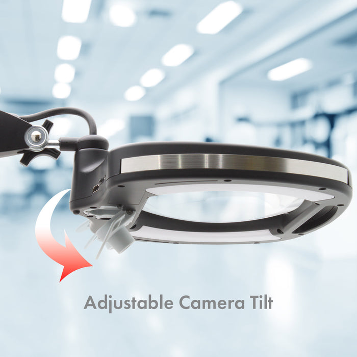 Inspector™ 5 Diopter [2.25x] Magnifying Lamp with HD Camera ESD Safe