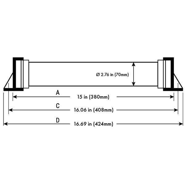 Tubular LED Machine Light 14 Watt 15in (380mm)