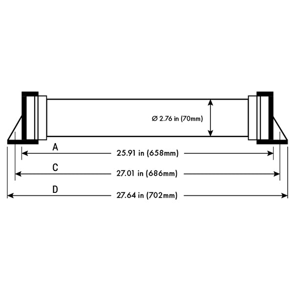 Tubular LED Machine Light 2 x 14 Watt 26 in (658 mm)