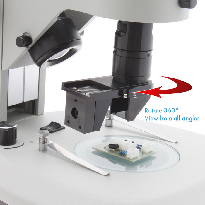 Digital Microscope with 360 Viewer, Mighty Cam HD on Track Stand [22x - 147x]