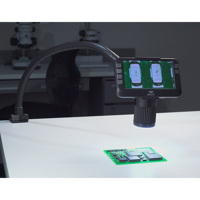 Mighty Scope ClearVue Digital Microscope 8x-25x + 18 Inch FlexArm Stand with Table Clamp