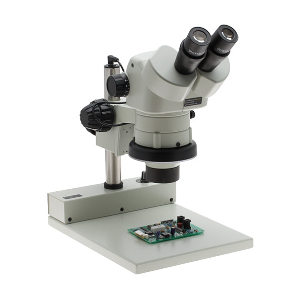 Stereo Zoom Binocular Microscope SPZH-135 [21x-135x] on Post Stand with Integrated LED Light