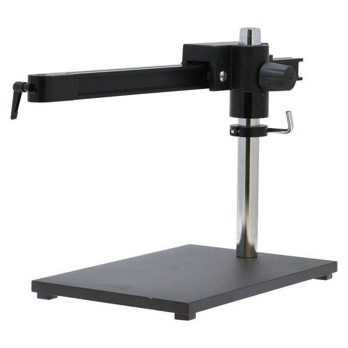 Stereo Zoom Binocular Microscope SPZ-50 [6.75x-50x] on Ultra Glide Boom Stand and LED FOI