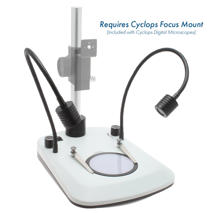 Cyclops Post Stand with Gooseneck and Backlight LEDs