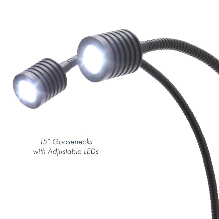 Cyclops Post Stand with Gooseneck and Backlight LEDs