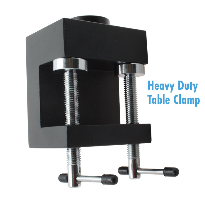 Articulating Arm Stand with Vertical Post and Table Clamp