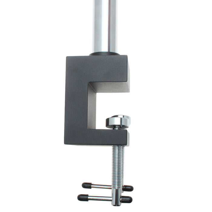 Stereo Zoom Binocular Microscope SPZ-50 [6.7x – 50x] on Double Arm Boom Stand with Table Clamp