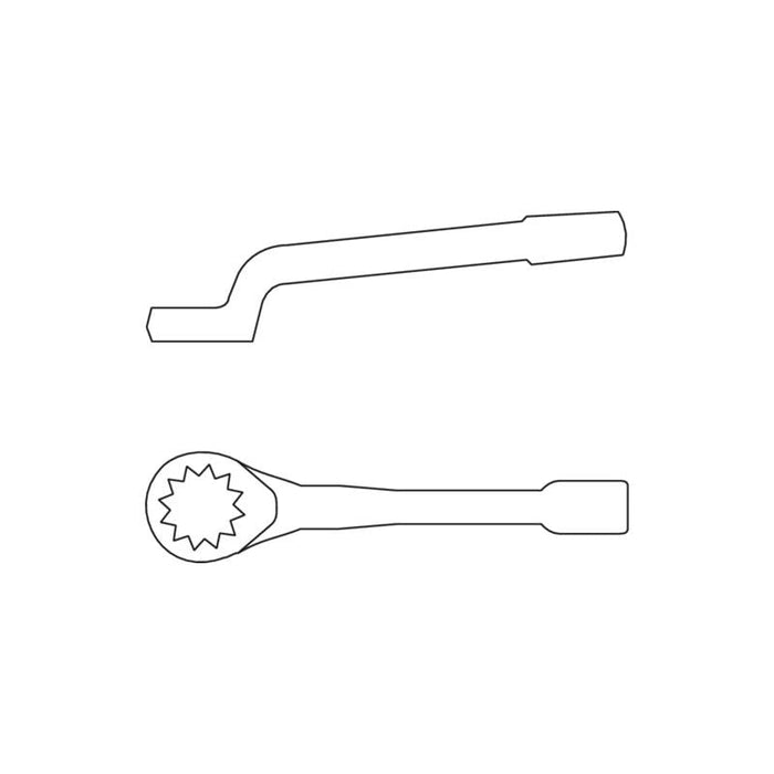 Gedore 1416111 Ring Slogging Spanner, Deep Offset 46 mm