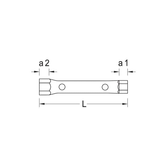 Gedore 6211960 Tubular Box Spanner 18x19 mm