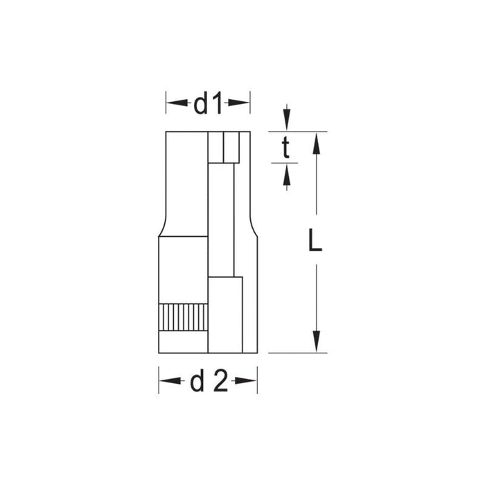 Gedore 6167020 Socket 1/4 Inch Drive, Size 3/16 inch
