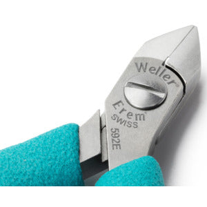 Weller-Erem 592E Cutter, ESD Safe, Flush Pointed Relieved Head Tip, 4.5", 500 Series