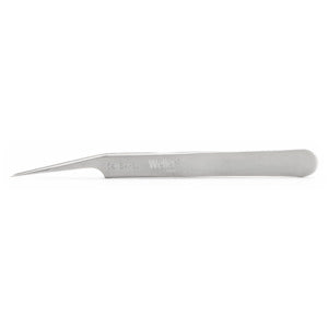 Weller-Erem 5ASASL Tweezers, Anti-Acid Precision Point, Very Fine, Offset, Straight, Stainless Steel, 4.528"