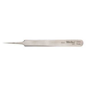 Weller-Erem 5SA Tweezers, Straight Pointed Tip, Precision, Stainless Steel, 4.25", for Fine Wires