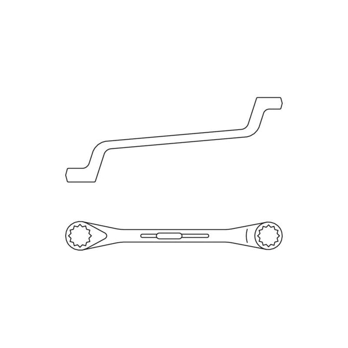 Gedore 6017720 Double ended ring spanner offset 19x22 mm