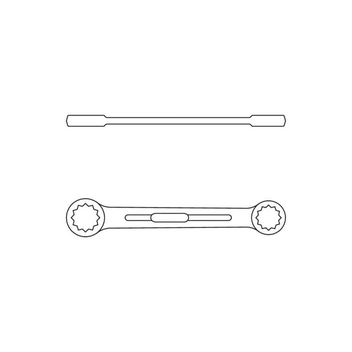 Gedore 6054250 4 Flat Ring Spanner 14x15 mm L.161 mm