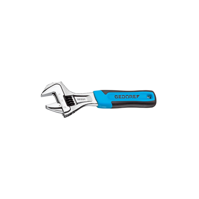 Gedore 2668815 Adjustable Wrench, 6" Width, Open End, Phosphated