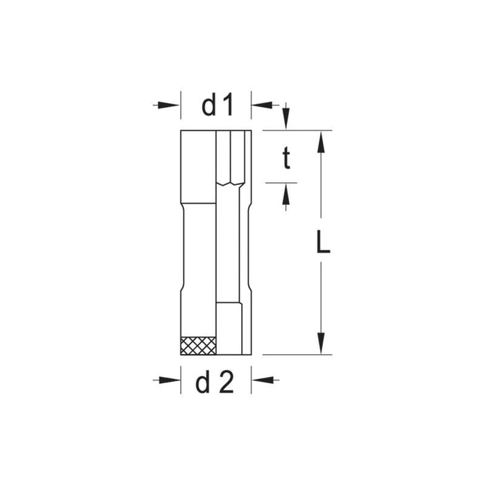Gedore 6140680 Socket 1/2", long 21 mm