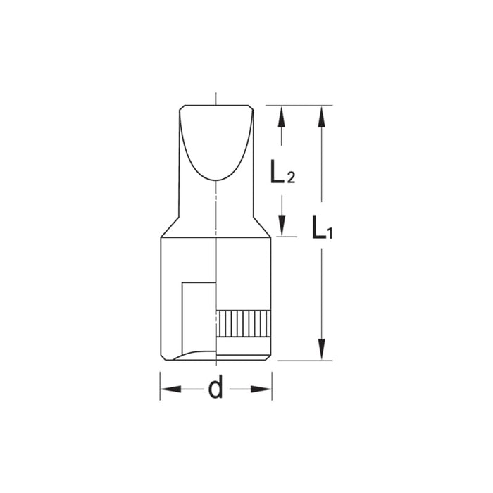 Gedore 6171640 Screwdriver Bit Socket 1/4" Drive 5.5x1 mm