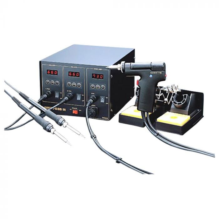 703B Rework System with two Medium 907 Irons and 817 Desoldering Gun