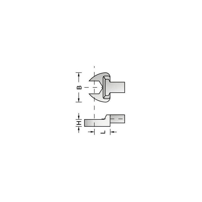 Gedore 7684560 Rectangular open end fitting SE 9x12, 18 mm