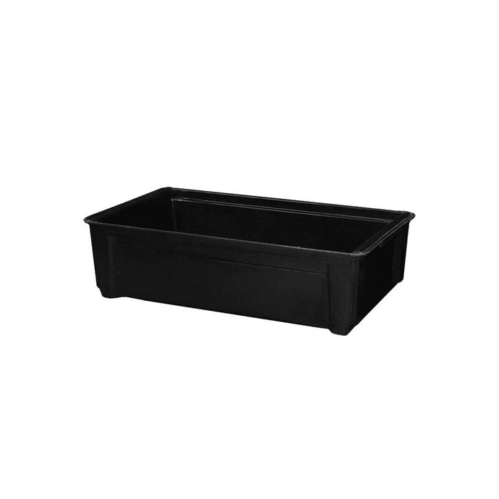 MFG Tray 814200 Stacking Box, ESD Safe, 20.75" L x 11.25" W x 5.09" H, Black