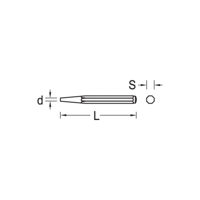 Gedore 8709510 Drift punch octagonal 120x10x5 mm