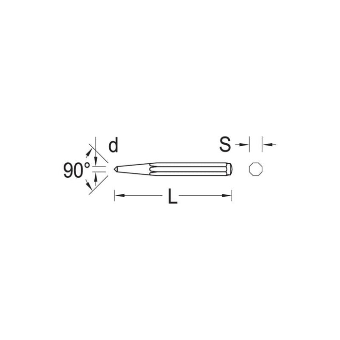 Gedore 8721130 Centre punch 120x12x5 mm