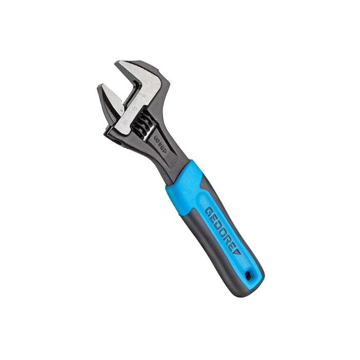 Gedore 2668823 Adjustable Wrench, 6" Width, Open End, Phosphated with Plastic Handle