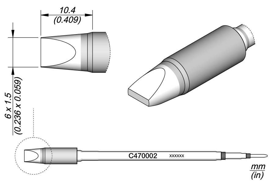 CARTRIDGE CHISEL 6 X 1.5 | Pack of 10