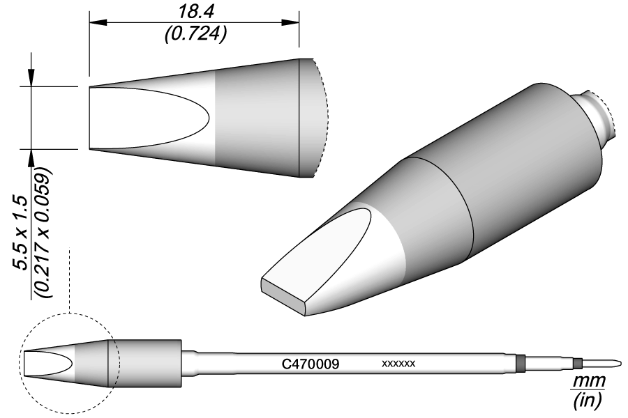 CARTRIDGE CHISEL 5.5 X 1.5 | Pack of 10