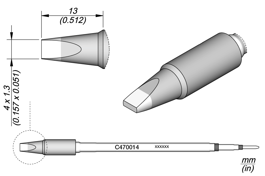 CARTRIDGE CHISEL 4 X 1.3 S1 | Pack of 10
