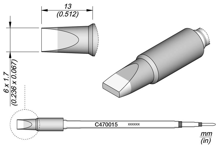 CARTRIDGE CHISEL 6 X 1.7 | Pack of 10