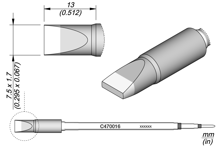 CARTRIDGE CHISEL 7.5 X 1.7 | Pack of 10