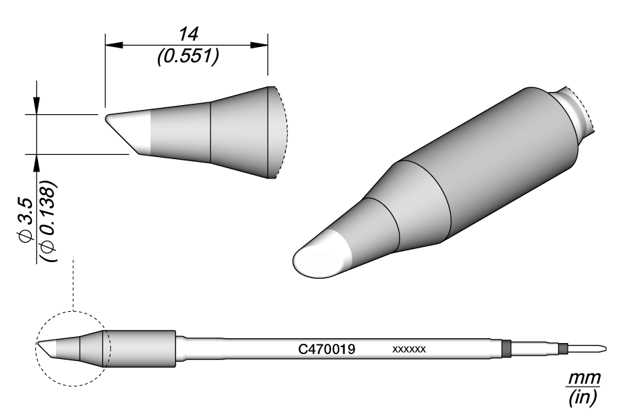 CARTRIDGE BEVEL Ø 3.5 | Pack of 10