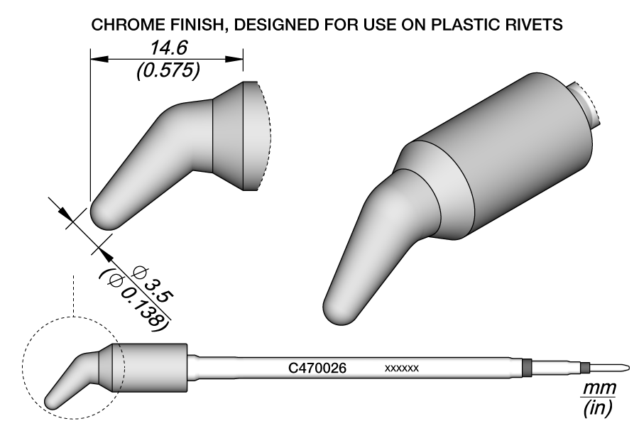 CARTRIDGE FOR PLASTICS Ø 3.5 | Pack of 10